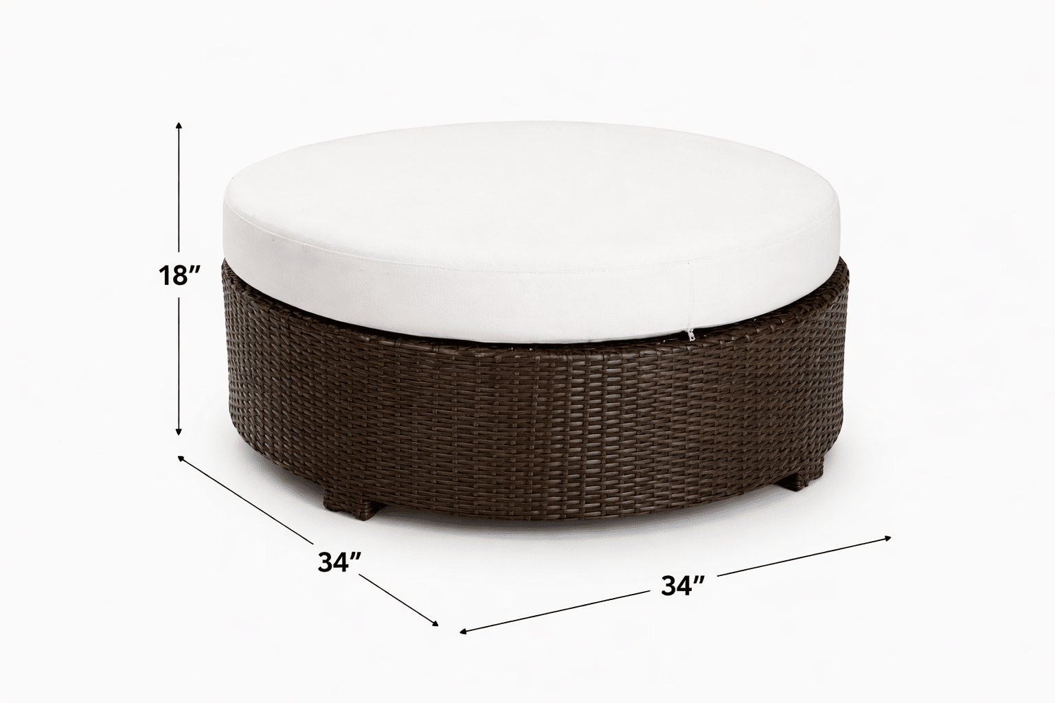 Bonita Round Ottoman - Java
