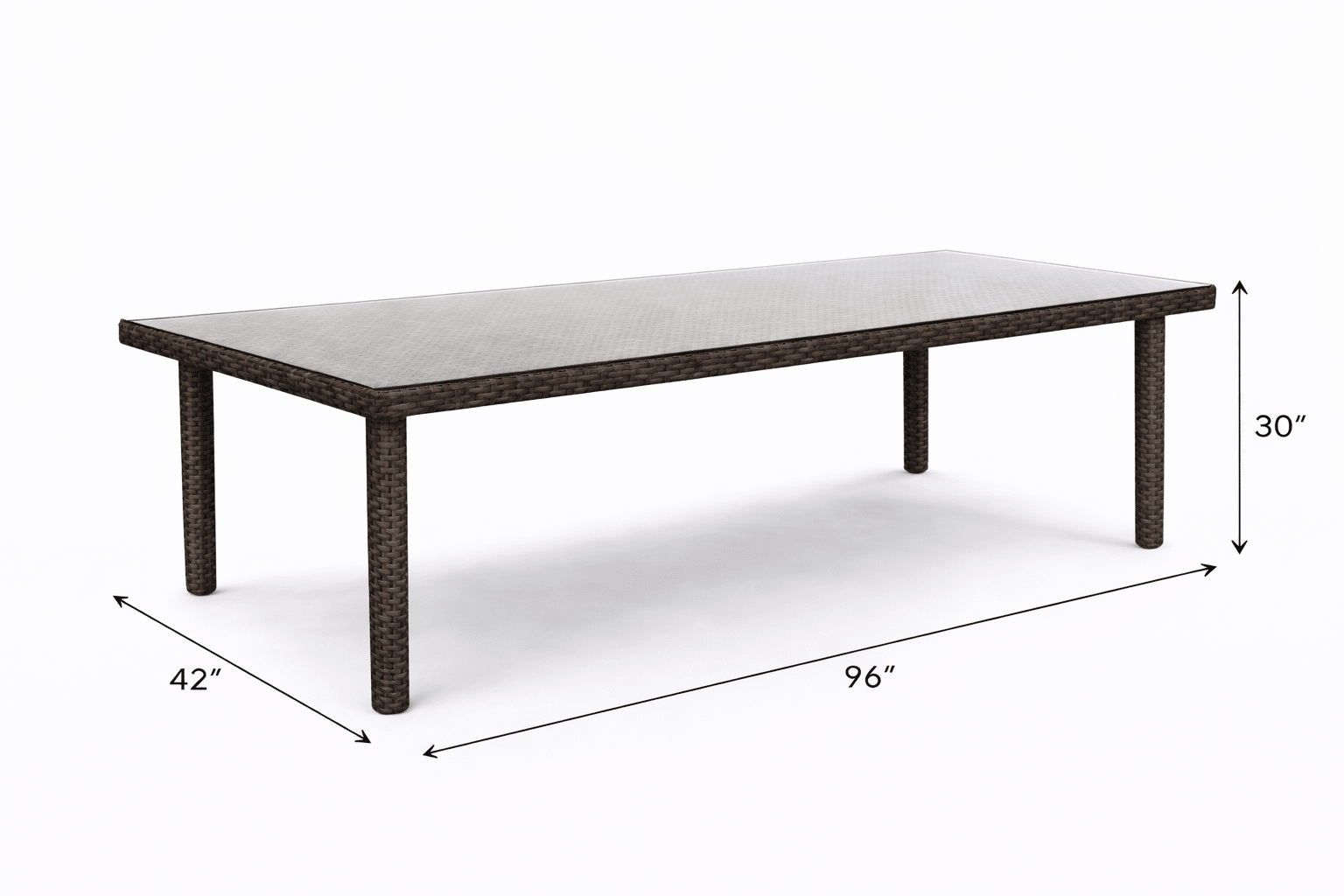 Grand Palm 96 Rectangle Dining Table - Aspen
