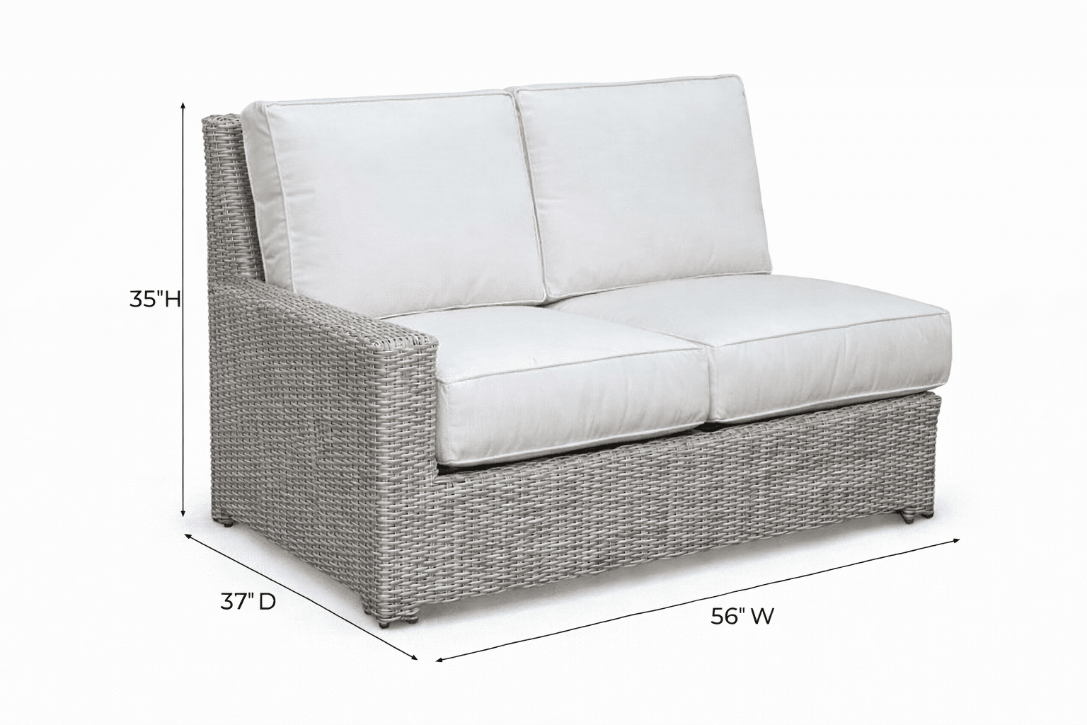 Napa Left Arm Loveseat - Latte