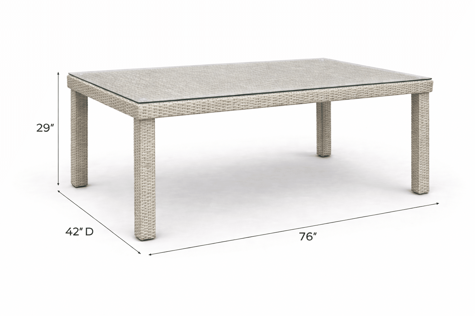 Napa Rectangle Dining Table - Latte