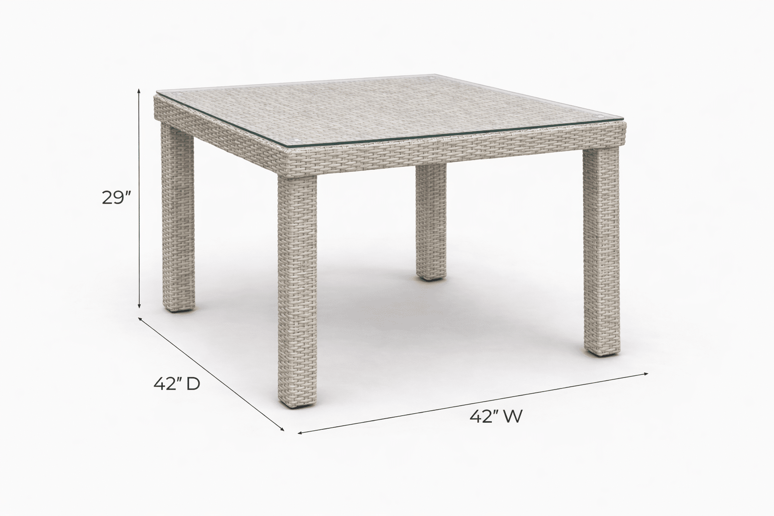 Napa Square Dining Table - Latte
