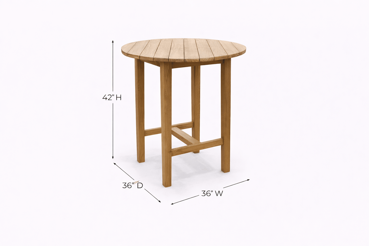 Teak 36 Round Bar Table at Carolina Patio Furniture in Charlotte, NC