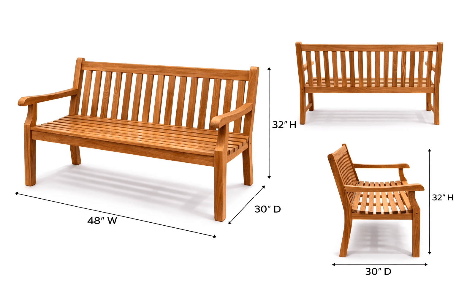 Teak 4 ft Bench at Carolina Patio Furniture in Charlotte, NC