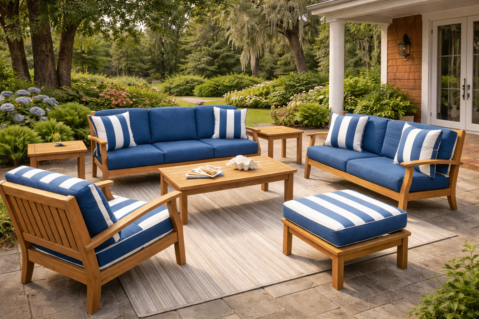 Teak Set Back Patio at Carolina Patio Furniture in Charlotte, NC
