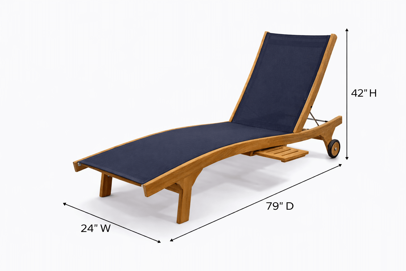 Teak Sling Chaise Lounge at Carolina Patio Furniture in Charlotte, NC