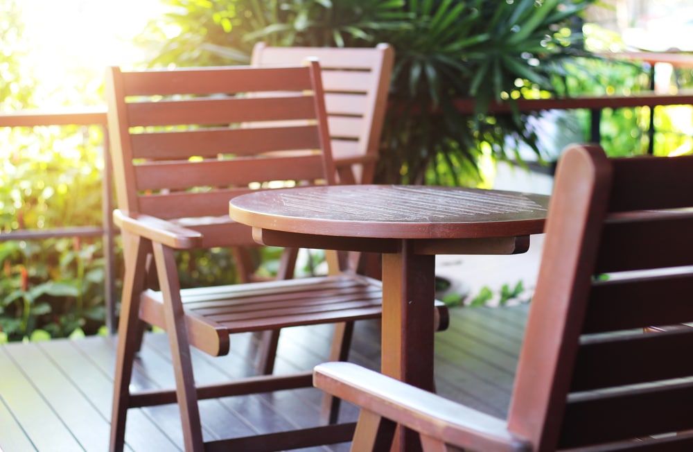 outdoor dining tables for covered decks in Charlotte outdoor furniture detail