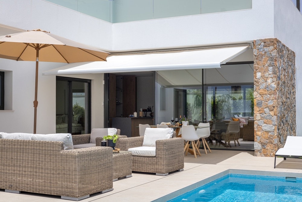 wicker loveseats for screened porches in Charlotte outdoor furniture detail